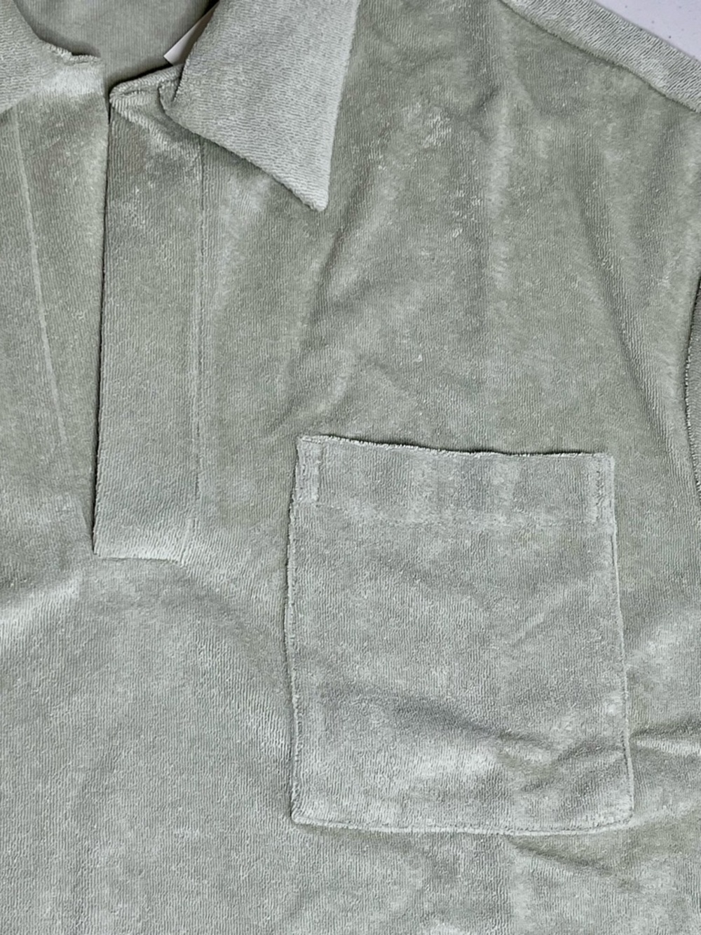 Relaxed Terry Polo in Light Sage, unisex, Size Large, NWT - Picture 10 of 11